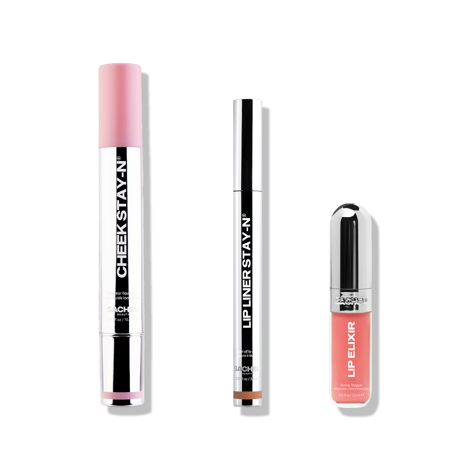 Doll Face Bundle (Cheek: 01 I'm Cute + Liner: 03 p-INKED + Elixir: 02 Pink Bunny Tongue)