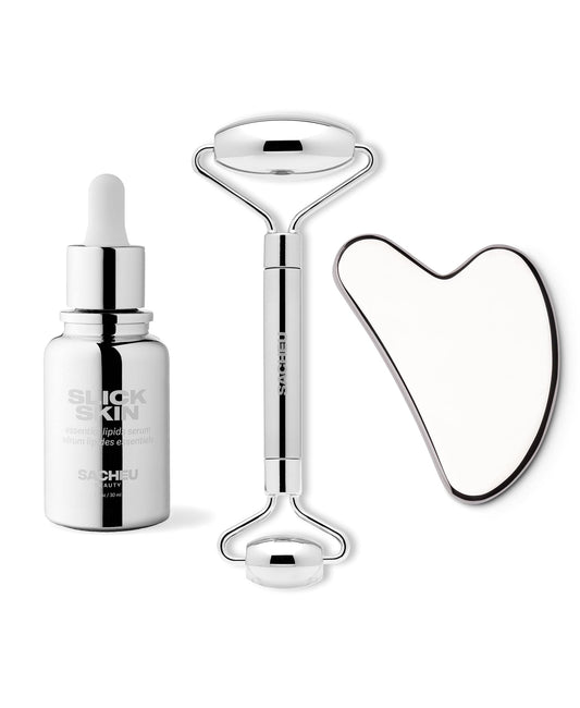 THE OG KIT - SLICK SKIN 1oz + GUA SHA + ROLLER | SACHEU Beauty.